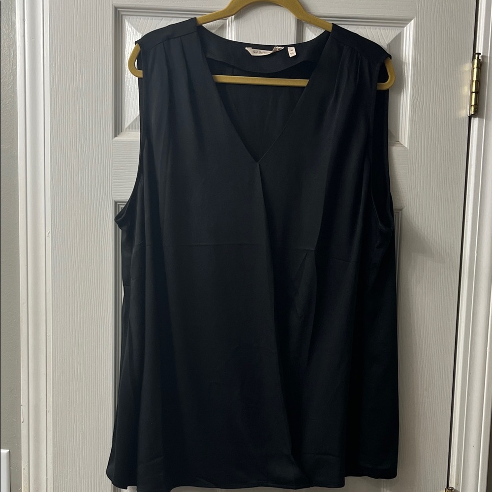 ❤️‍🔥🖤❤️‍🔥Soft Surroundings Elegant Black V-Neck Blouse❤️‍🔥🖤❤️‍🔥